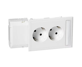 Kanavapistorasia Schneider Electric Pika CYB-PS 2-osainen Adapterilla JL Valkoinen - KarelianStore