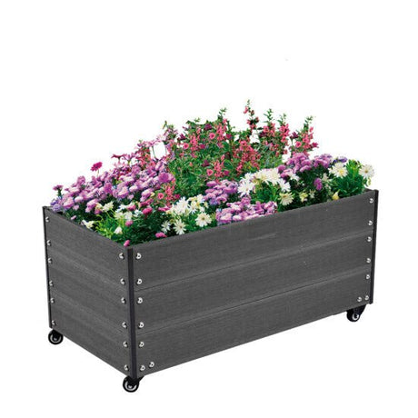 Kasvilava pyörillä, komposiitti, 36 x 50 x 90 cm HORTUS - KarelianStore