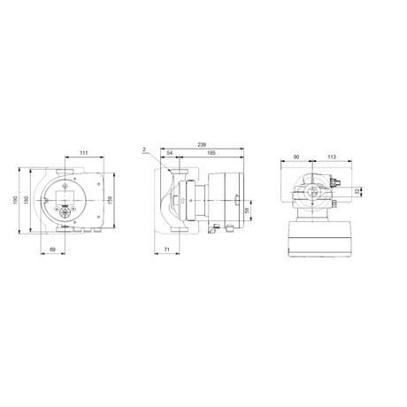 Käyttövesipumppu Grundfos Magna3 32 - 100 N 180 1x230V - KarelianStore