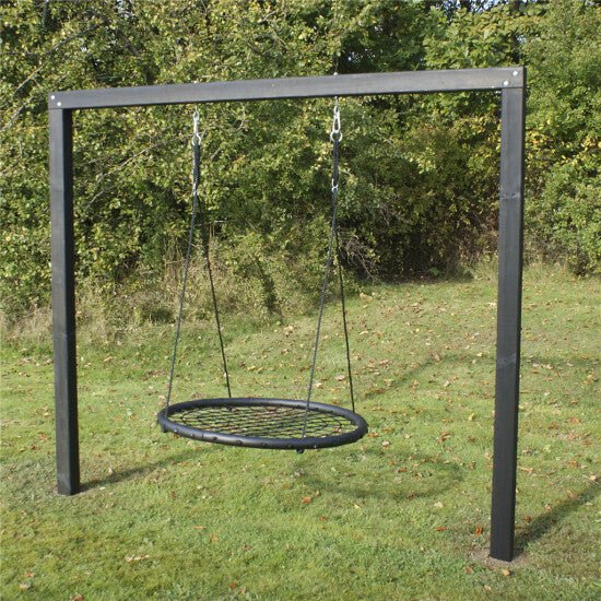 Keinuteline Asta musta/petsattu sis. Linnunpesäkeinun NORDIC PLAY - KarelianStore