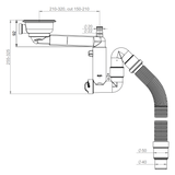 Keittiövesilukko Prevex Smartloc 1 - altainen 114mm koripohjaventtiilillä - KarelianStore
