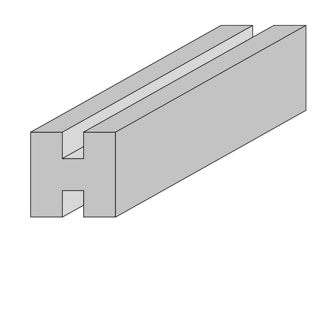 Keskitolppa (H - muoto) profiiliaitaan, 90x90x2700 mm HORTUS - KarelianStore