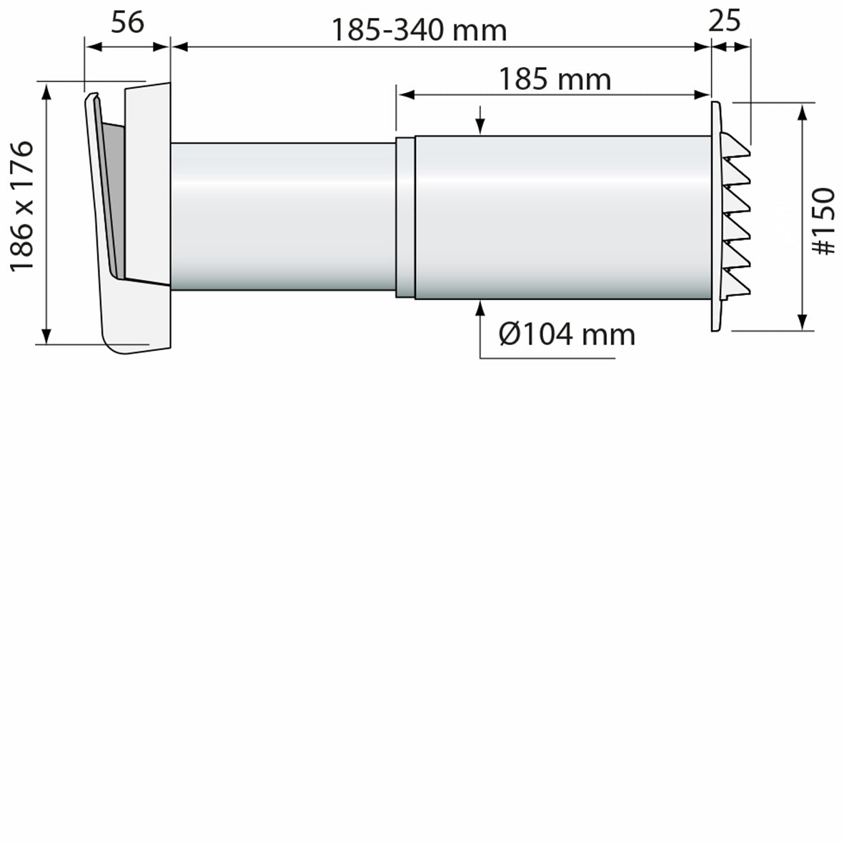 Korvausilmaventtiili Fresh TL100C - KarelianStore