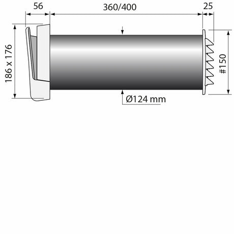 Korvausilmaventtiili Fresh TL80C DBS - KarelianStore