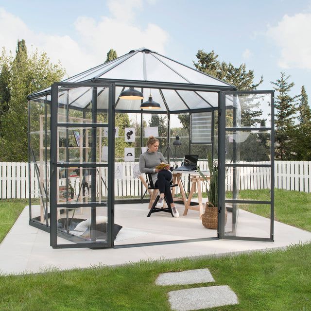 Kuusikulmainen kasvihuone Oasis 8,6 m2 Palram - Canopia - KarelianStore