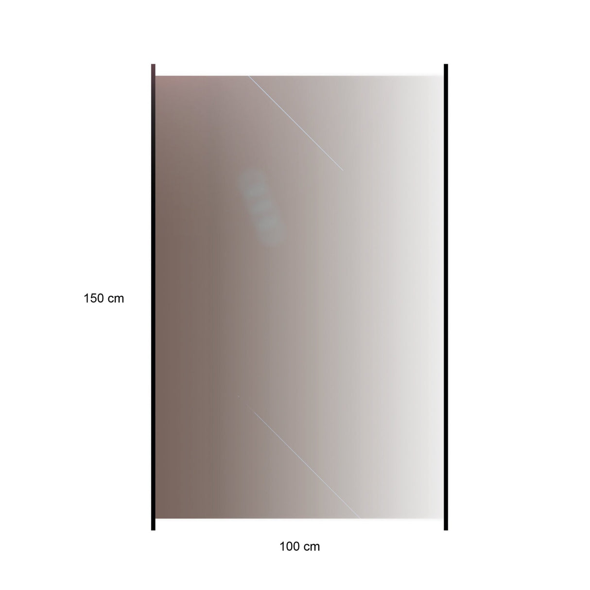 Lasipaneeli alumiinitolpille, 150 x 100 cm, savulasi HORTUS - KarelianStore