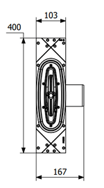 Lattiakaivo Purus Line 800mm DN75 Vaaka - KarelianStore