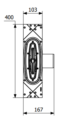 Lattiakaivo Purus Line 800mm DN75 Vaaka - KarelianStore