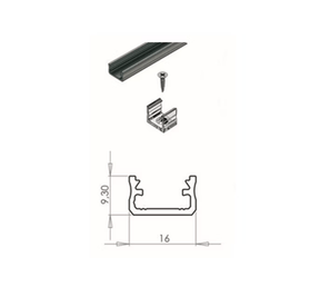 LED - Profiilin Kiinnike Perel NTA - KarelianStore