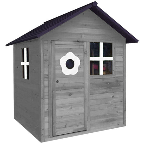 Leikkimökki harmaa/musta 158 x 148 x 132 cm NORDIC PLAY - KarelianStore