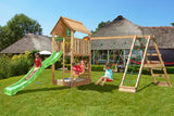 Leikkitorni Jungle Gym Cabin 2.1 ja 2 - Climb Module 220 ja vihreä liukumäki - KarelianStore