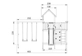 Leikkitorni Jungle Gym Mansion 2.1 ja 2 - Swing Module 220 ilman liukumäkeä - KarelianStore