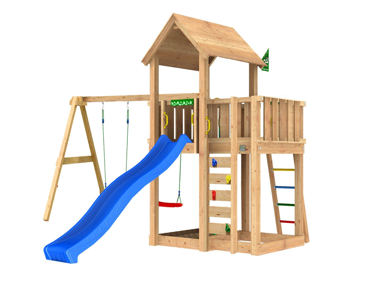 Leikkitorni Jungle Gym Mansion 2.1 ja 2 - Swing Module 220 ilman liukumäkeä - KarelianStore