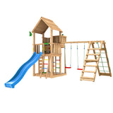 Leikkitorni Jungle Gym Palace 2.1, 2 - Climb Module 220, sininen liukumäki ja 120 kg hiekkaa - KarelianStore