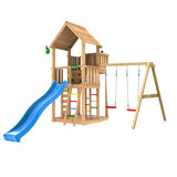 Leikkitorni Jungle Gym Palace 2.1, 2 - Swing Module 220 ja sininen liukumäki - KarelianStore