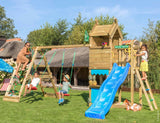 Leikkitorni Jungle Gym Resort, 2 - Climb Module 200 ja sininen liukumäki - KarelianStore