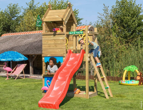 Leikkitorni Jungle Gym Resort, punainen liukumäki - KarelianStore