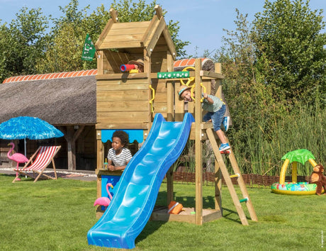 Leikkitorni Jungle Gym Resort, sininen liukumäki - KarelianStore