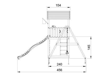 Leikkitorni Jungle Gym Sierra 2.1 ja 2 - Climb Module 220 ja liukumäki - KarelianStore