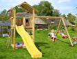 Leikkitorni Jungle Gym Sierra 2.1 ja 2 - Swing Module 220 ja keltainen liukumäki - KarelianStore