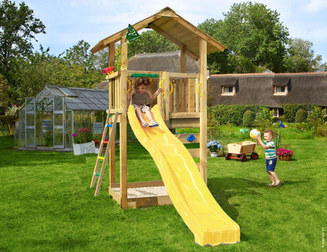 Leikkitorni Jungle Gym Sierra 2.1 ja keltainen liukumäki - KarelianStore