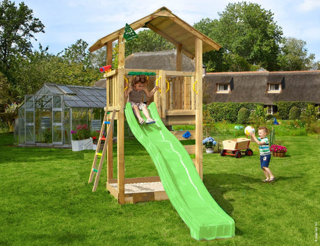 Leikkitorni Jungle Gym Sierra 2.1 ja vihreä liukumäki - KarelianStore