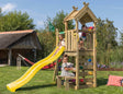Leikkitorni Jungle Gym Teepee, keltainen liukumäki - KarelianStore