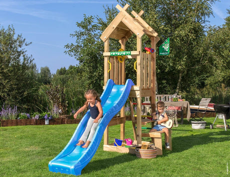 Leikkitorni Jungle Gym Totem, sininen liukumäki - KarelianStore