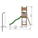 Leikkitorni Jungle Gym Totem, sininen liukumäki - KarelianStore