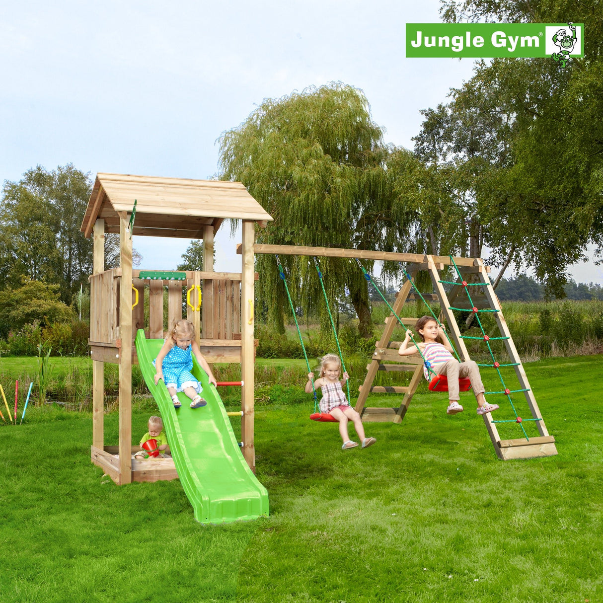 Leikkitornikokonaisuus Jungle Gym Casa 2.1 ja 2 - Climb Module 220 ilman liukumäkeä - KarelianStore