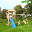Leikkitornikokonaisuus Jungle Gym Casa 2.1 ja 2 - Swing Module 220 ja sininen liukumäki - KarelianStore