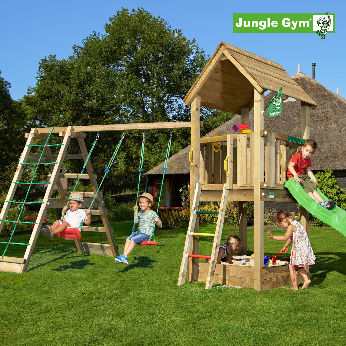 Leikkitornikokonaisuus Jungle Gym Club 2.1 ja 2 - Climb Module 220 ilman liukumäkeä - KarelianStore