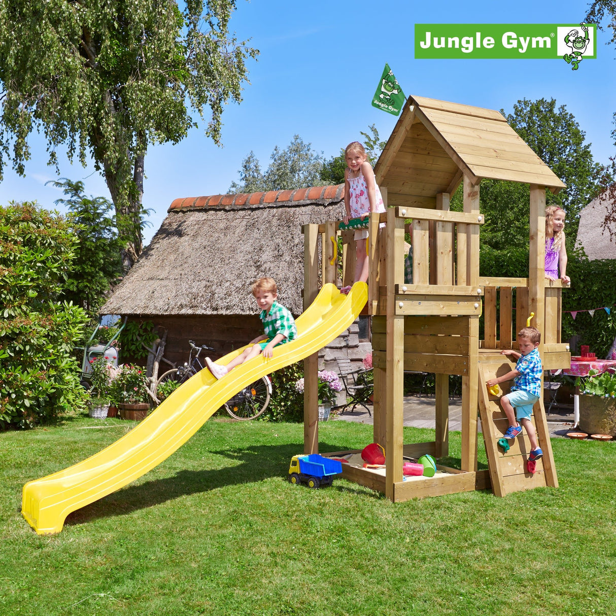 Leikkitornikokonaisuus Jungle Gym Cubby ilman liukumäkeä - KarelianStore