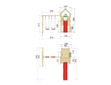 Leikkitornikokonaisuus Jungle Gym Cubby ja 2 - Swing Module 220 ilman liukumäkeä - KarelianStore
