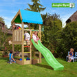 Leikkitornikokonaisuus Jungle Gym Home 2.1 ja vihreä liukumäki - KarelianStore
