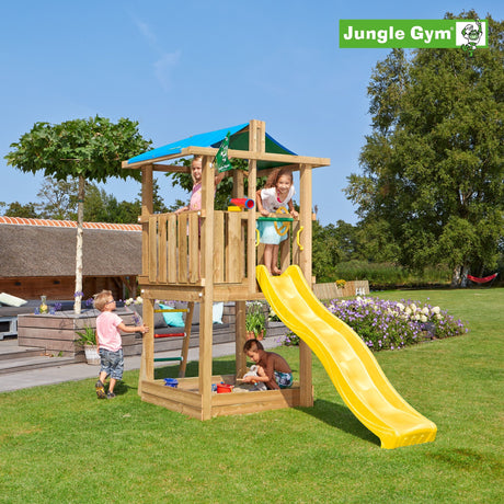 Leikkitornikokonaisuus Jungle Gym Hut 2.1 ilman liukumäkeä - KarelianStore