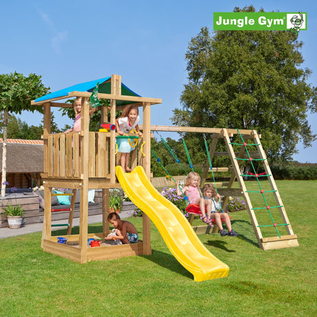 Leikkitornikokonaisuus Jungle Gym Hut 2.1 ja 2 - Climb Module 220 ilman liukumäkeä - KarelianStore