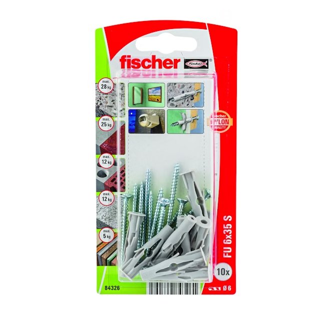 Levykiinnike Fischer Fu 6x35 S K NV 10 kpl - KarelianStore