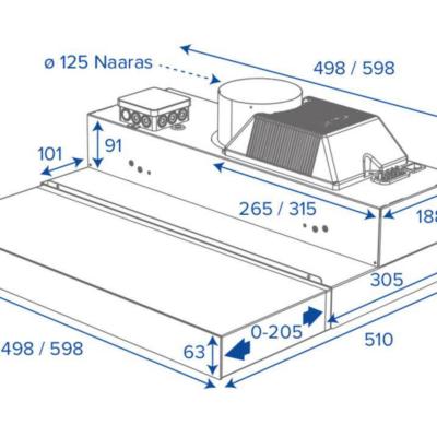 Liesikupu Vallox Delico PTD EC 600 Valkoinen (Poisto) - KarelianStore