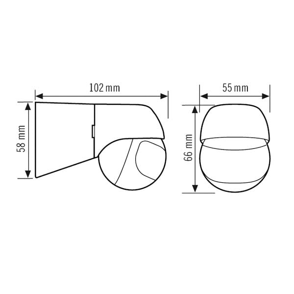 Liiketunnistin Esylux MD 180 Basic L Valkoinen - KarelianStore