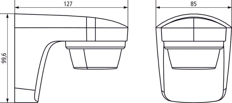 Liiketunnistin Theben Theluxa S180 180D IP55 Valkoinen - KarelianStore