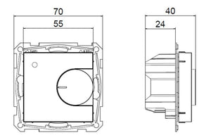 Yhdistelmätermostaatti Opal EcoEasy 16 IP21 16A