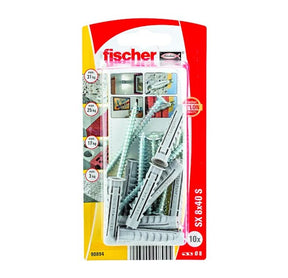 Nailontulppa Fischer SX 8x40 mm S K NV 10 kpl - KarelianStore