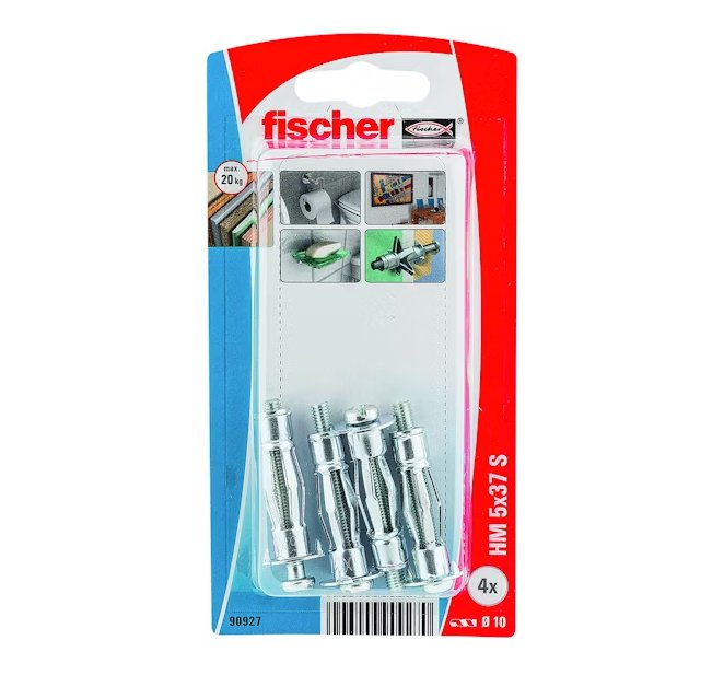 Ohutlevykiinnike Fischer HM 5x37 S K NV 4 kpl - KarelianStore