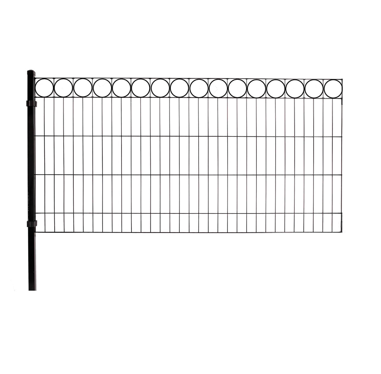 Paneeliaitasetin jatko - osa tarvikkeineen, musta, O - koristeella, 100 cm korkea, yksi moduuli - KarelianStore