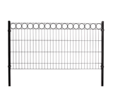 Paneeliaitasetti tarvikkeineen, musta, O - koristeella, 100 cm korkea, 8 moduulia ja portti - KarelianStore