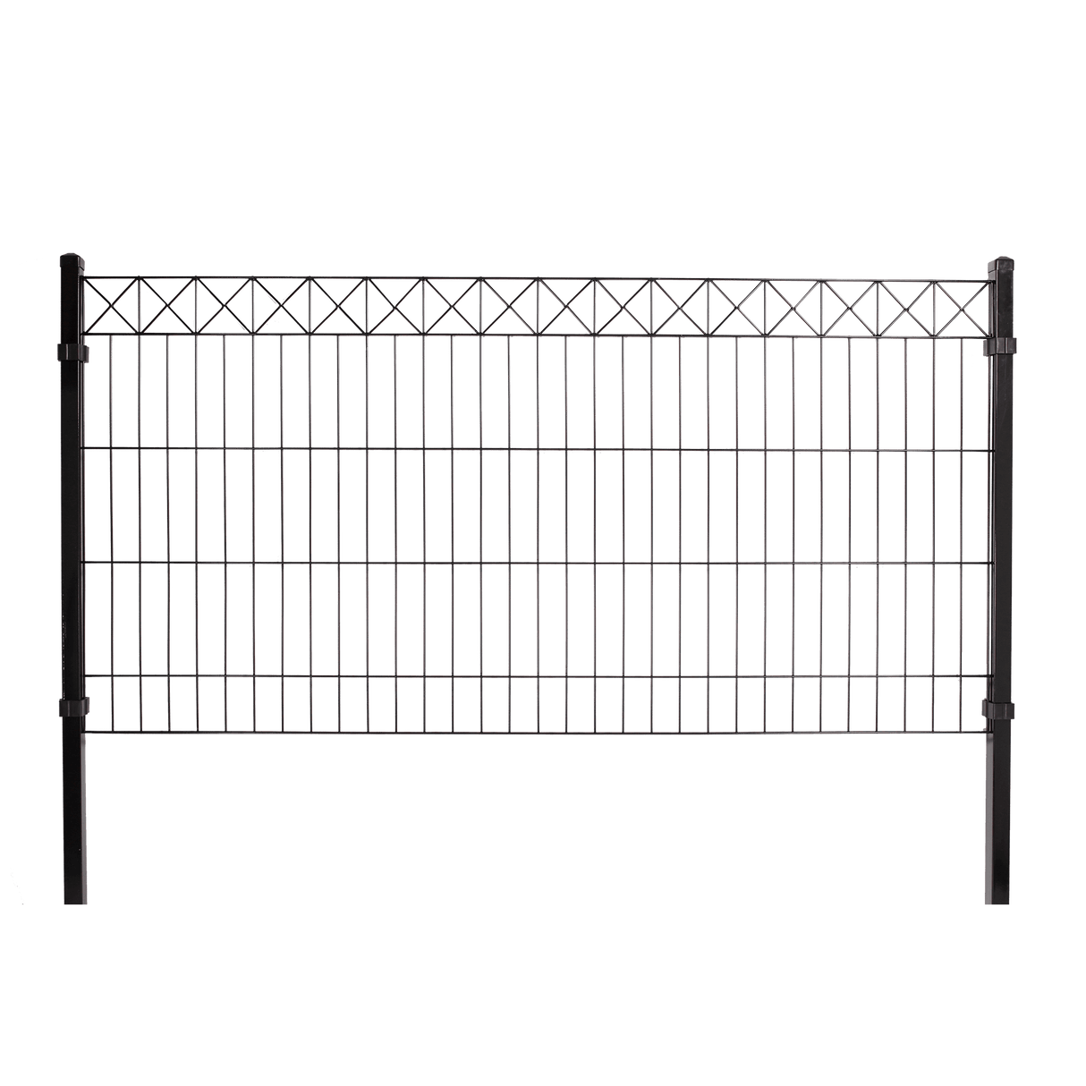 Paneeliaitasetti tarvikkeineen, musta, X - koristeella, 100 cm, lisämoduuli - KarelianStore
