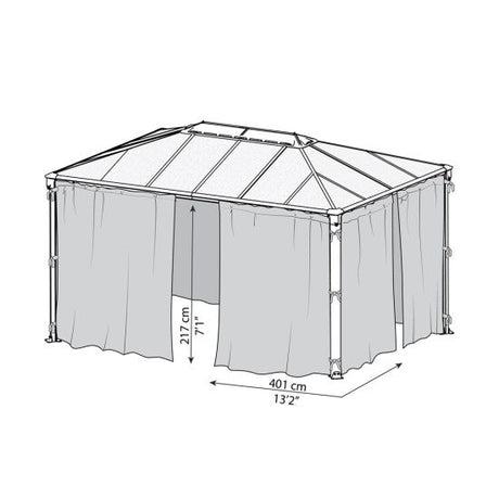Paviljonki Martinique 4300, harmaa Palram - Canopia - KarelianStore