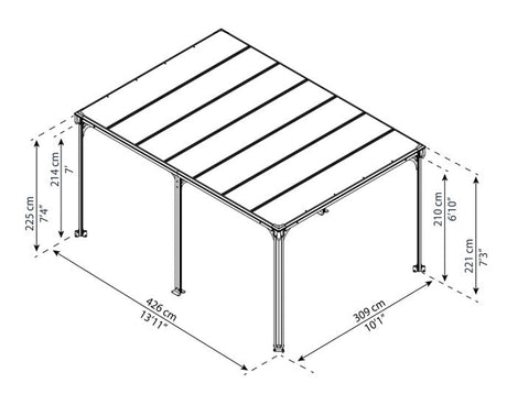 Paviljonki Milano 4300 Palram - Canopia - KarelianStore
