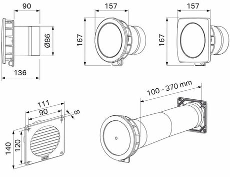 PAX RMP 80 manuaalinen tuloilmapaketti - KarelianStore